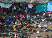 Concentrao de usurios de drogas na rua dos Protestantes, no centro de So Paulo 