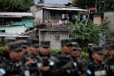Honduran security forces hold operation against armed gangs, in Tegucigalpa