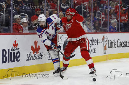 NHL: New York Rangers at Detroit Red Wings