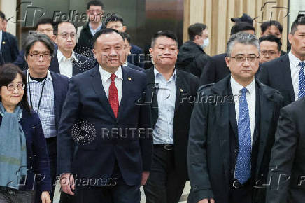 Shanghai Vice Mayor Hua Yuan arrives at Songshan Airport for the annual city forum in Taipei