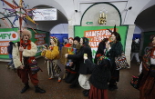 Ukrainian carol singers celebrate Christmas in downtown Kyiv