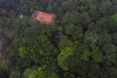 Vista area da chcara Los Fubangos, propriedade do Lula (PT) em So Bernardo do Campo