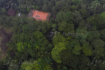 Vista area da chcara Los Fubangos, propriedade do Lula (PT) em So Bernardo do Campo