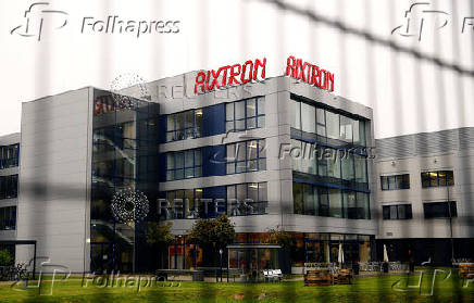 FILE PHOTO: The headquarters of German chip equipment maker Aixtron SE is pictured in Herzogenrath