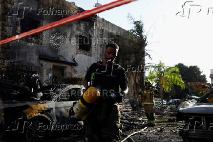 Aftermath of a rocket attack in Kiryat Bialik