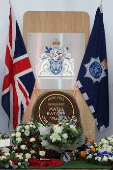 Memorial stone dedicated to police Sergeant Ratana killed in Croydon police station in 2020