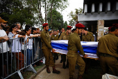 Funeral of Israeli soldier Sergeant First Class Nazar Itkin, in Kiryat Ata