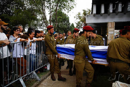 Funeral of Israeli soldier Sergeant First Class Nazar Itkin, in Kiryat Ata