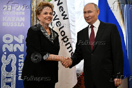 Russia's President Vladimir Putin meets with Dilma Rousseff, Chair of the New Development Bank, in Kazan