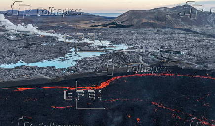 Volcano eruption near Grindavik