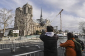 Security arrangements in the surrounding area for the reopening of Notre Dame de Paris