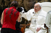 Pope Francis holds the weekly general audience