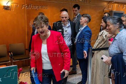 IMF Managing Director Kristalina Georgieva arrives for IMF and World Bank meetings