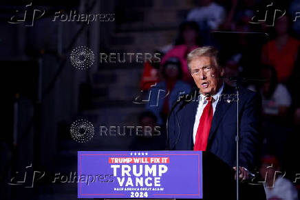 Republican presidential nominee and former U.S. President Donald Trump campaigns in Henderson