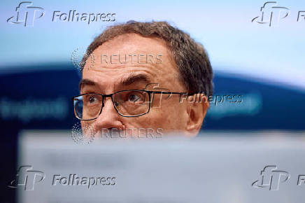 Governor of the Bank of England Bailey attends the biannual Financial Stability Report press conference, in London