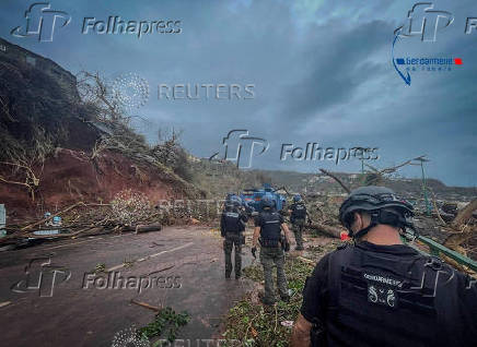 Aftermath of Cyclone Chido, in Mayotte