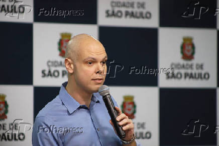 O prefeito de SP, Bruno Covas, durante evento na sede da prefeitura municipal 