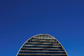 The logo of Spanish bank BBVA is seen at its headquarters in Madrid