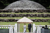 Japan's Princess Aiko visits the tomb of late Empress Nagako, in Hachioji
