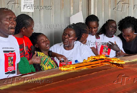 Funeral procession of slain Olympian Rebecca Cheptegei, in Eldoret