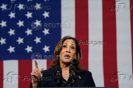 Democratic presidential nominee and U.S. VP Kamala Harris travels to Michigan