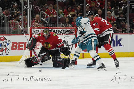 NHL: San Jose Sharks at Chicago Blackhawks