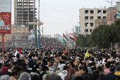 Rally in Sanaa in support of Palestinians and Lebanon's Hezbollah