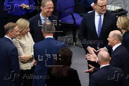 German Chancellor Scholz delivers government statement on current political situation