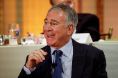 Ken Griffin speaks to the Economic Club of New York at The Plaza Hotel in New York