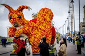 77th Bollenstreek Flower Parade in the Netherlands