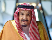 FILE PHOTO: Saudi King Salman bin Abdulaziz arrives to NEOM economy zone's airport in Neom