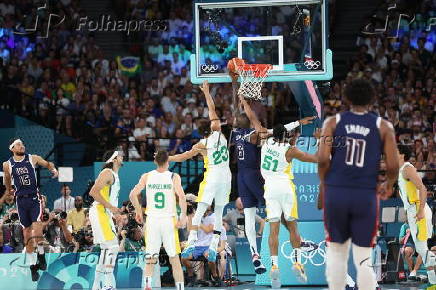 Partida entre Brasil e EUA pelo basquete masculino dos Jogos