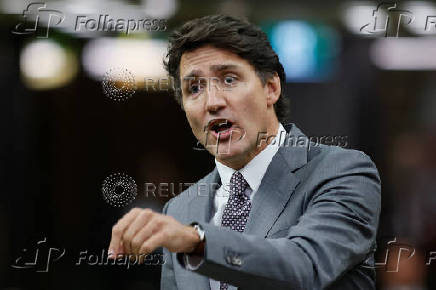 Canada's Prime Minister Justin Trudeau speaks during Question Period in the House of Commons on Parliament Hill in Ottawa