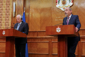 Jordan's Foreign Minister Safadi and EU's Representative for Foreign Affairs Borrell attend press conference in Amman