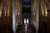 Sunday mass at Notre Dame Cathedral in Paris