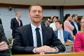 Plenum session of Saxony state parliament, in Dresden