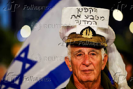 Protest against the government and to show support for the hostages who were kidnapped during the deadly October 7, 2023 attack, in Tel Aviv