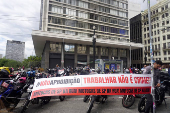 Protesto de mototaxistas em So Paulo (SP)