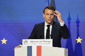 French President Emmanuel Macron holds speech on Europe's future at la Sorbonne