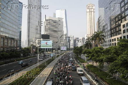 Bikers convoy supporting the Palestinian people in Jakarta