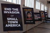 Trump hosts a campaign event at the Prairie du Chien Area Arts Center