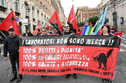 Nationwide general strike in Italy against the government's budget plan