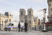 Security arrangements in the surrounding area for the reopening of Notre Dame de Paris