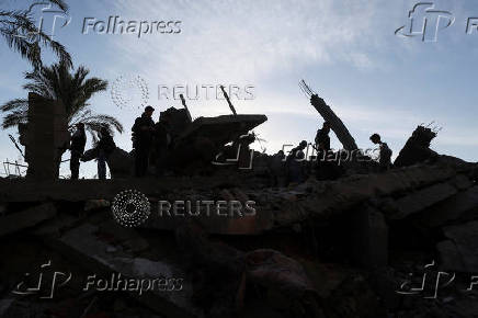 Aftermath of an Israeli strike in Deir Al-Balah