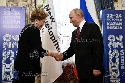 Russia's President Vladimir Putin meets with Dilma Rousseff, Chair of the New Development Bank, in Kazan