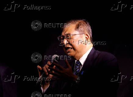 Japan's PM Shigeru Ishiba attends a campaign for the upcoming general election, in Kashiwa