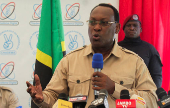 Tanzania's main opposition party Chadema's chairman Freeman Mbowe speaks during a press conference in Dar es Salaam