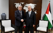 Italian Foreign Minister Tajani meets Palestinian Authority Prime Minister Mustafa