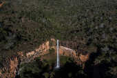 Vista da cachoeira Vu de Noiva, na Chapada dos Guimares (MT)