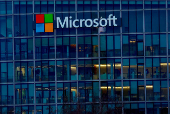 FILE PHOTO: FILE PHOTO: A Microsoft logo is seen in Issy-les-Moulineaux near Paris